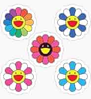 Happy Flower☆彡 Takashi Murakami | Multicolor Super Flat Flowers (2022